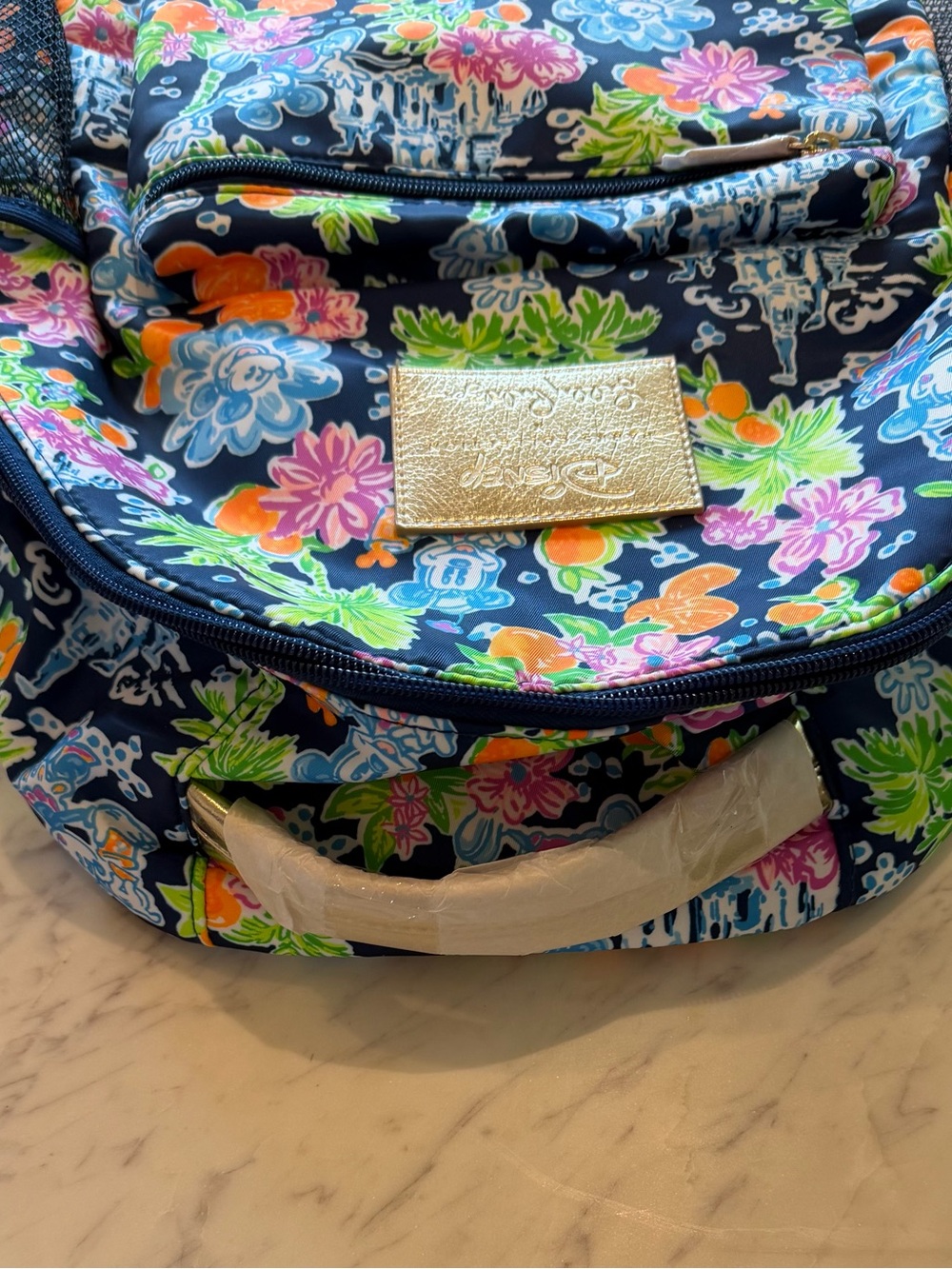 Lilly Pulitzer Loves Disney Mickey Minnie Mouse Aegean Navy Backpack New - Picture 5 of 7